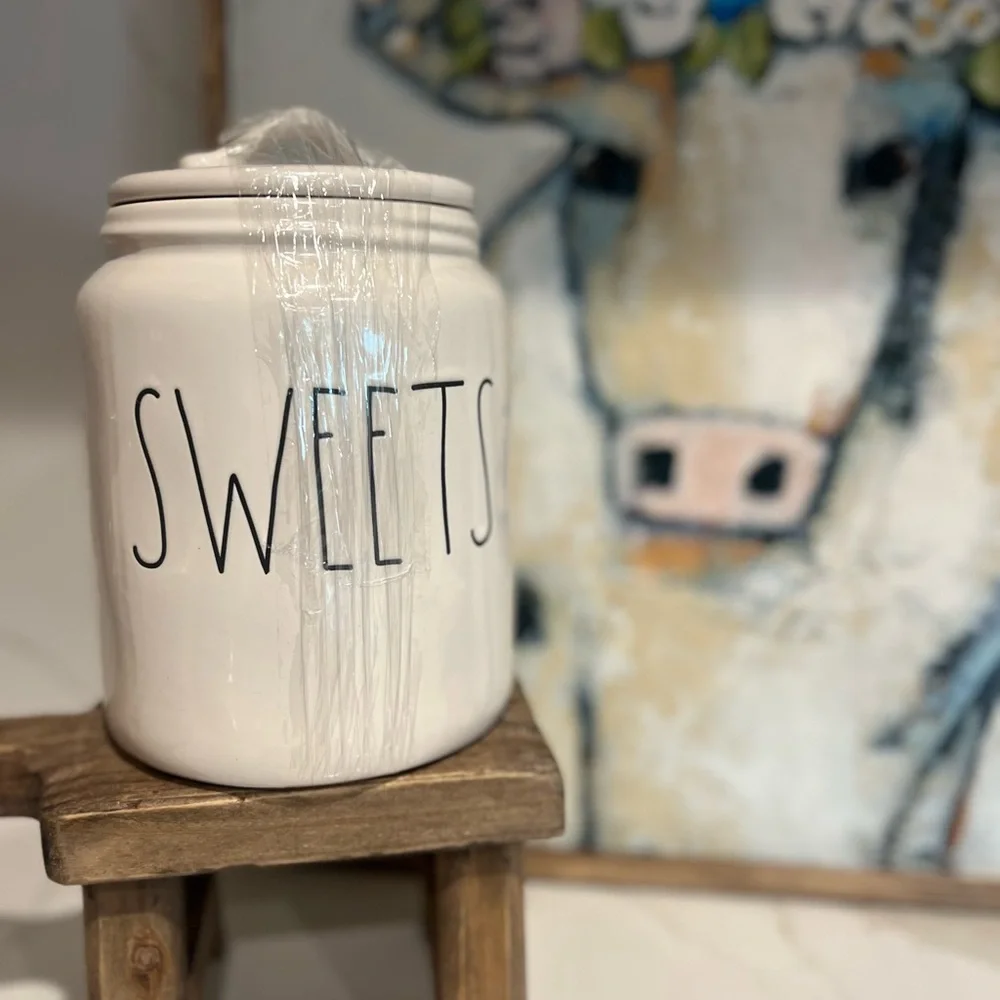 NWOT Rae Dunn Artisan Collection by Magenta Ceramic Canister — SWEETS